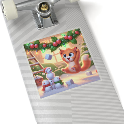 Naughty or Nice Kitten Kiss-Cut Stickers (4 Sizes)