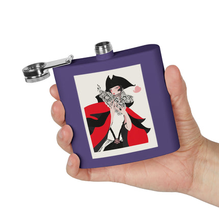 Crimson Masquerade Flask – Dramatic Grace & Bold Elegance