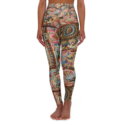 L'Ornement Polychrome by Albert Racine High Waisted Yoga Leggings (AOP)