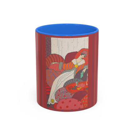 Les Coussins by Georges Lepape Colorful Mugs (11oz, 15oz)