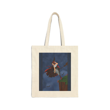 The Enchanted Witch Cotton Canvas Tote Bag