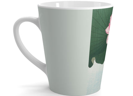 Blooming Lotus Flowers by Ohara Koson Latte Mug