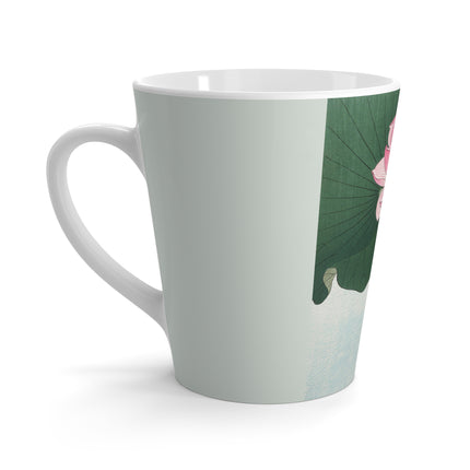 Blooming Lotus Flowers by Ohara Koson Latte Mug