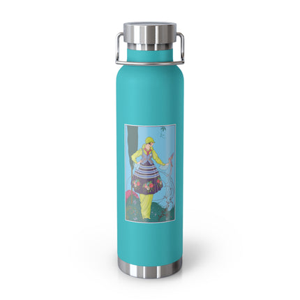 Exquisite Elegance by Umberto Brunelleschi Copper Vacuum Insulated Bottle, 22oz
