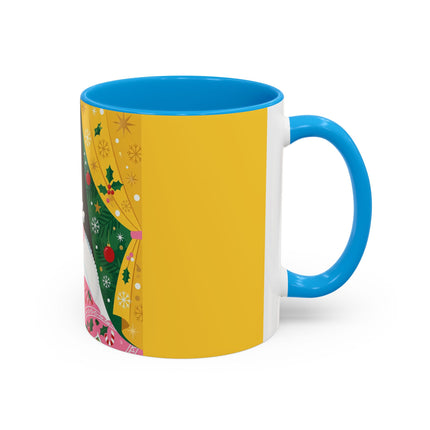 💌🎄 The Christmas Letter Of Holly House Colorful Mug – Whimsical Art Deco Holiday Charm