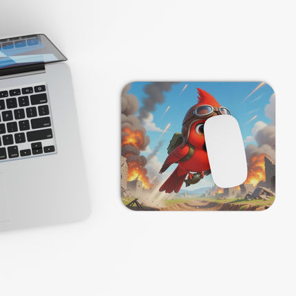 The Cardinal Dive Bomber Mouse Pad – Bold Flight & Fearless Adventure