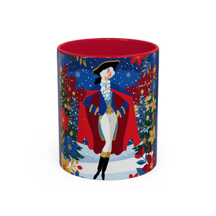 🎭❄️ The Christmas Masquerade Lady Colorful Mug – Art Deco Holiday Fantasy