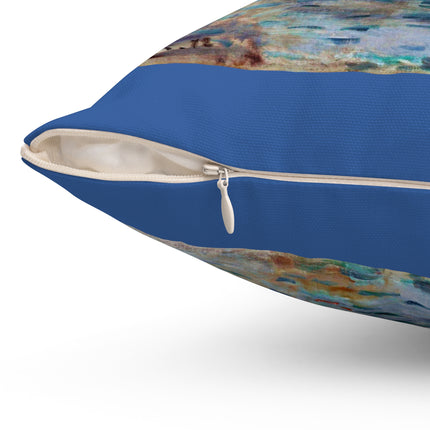 Sunrise by Claude Monet Spun Polyester Square Pillow
