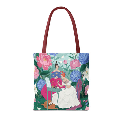 🌸🕯️ The Ladies Of The Enchanted Garden Vanity Tote Bag – Art Deco Floral Elegance