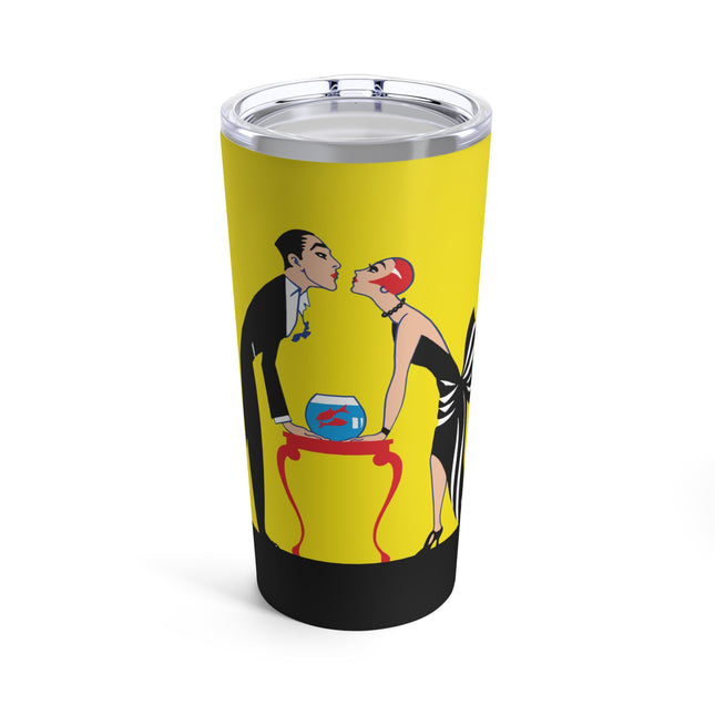 A Moment of Elegance: A Passionate Embrace Amidst Golden Splendor Tumbler 20oz