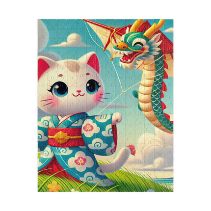 Geisha Kitten and the Dragon Kite Puzzle (110, 252, 520-piece)