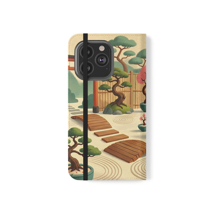 🏹🌸 Archer Kitten in the Zen Garden Flip Case – Focus, Whimsy & Zen Balance