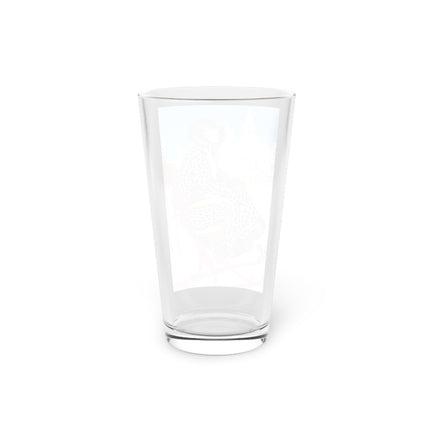 Elegant Winter Woman in Sleigh Glass, 16oz