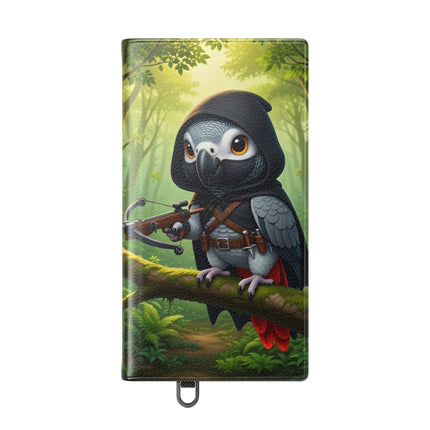 🪶🌲 The African Grey Sentinel Flip Case – Quiet Strength & Woodland Adventure