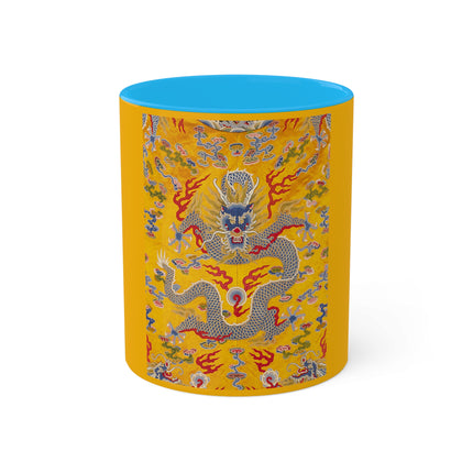 The Imperial 12-Symbol Robe, A Dragon's Regalia Colorful Mugs, 11oz