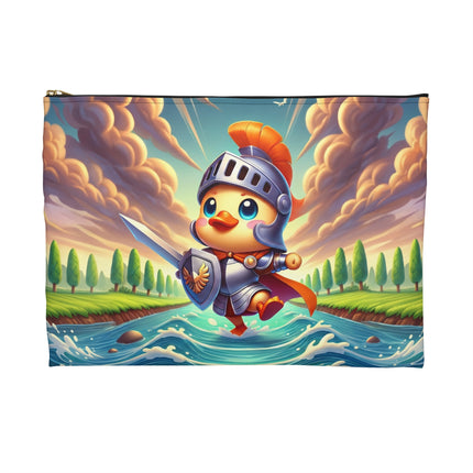The Valiant Duck Flat Pouch – Courageous Charge & Playful Heroism