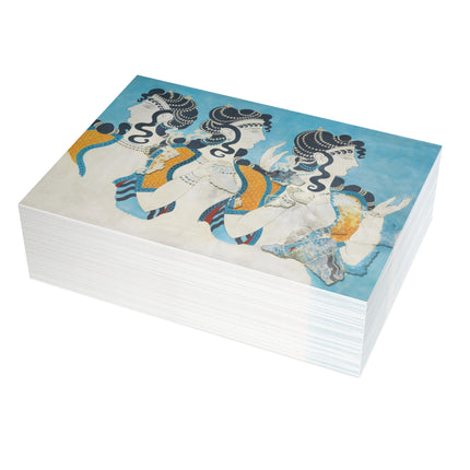 Reproduction of Ladies in Blue by Emile Gilliéron Greeting Cards (1, 10, 30, and 50pcs)