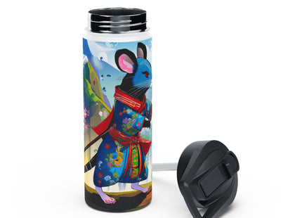 Cyber Samurai Rat Stainless Steel Water Bottle