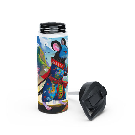 Cyber Samurai Rat Stainless Steel Water Bottle