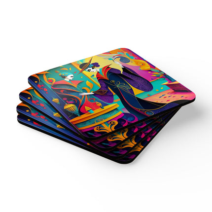 Phantoms of Elegance Corkwood Coaster Set