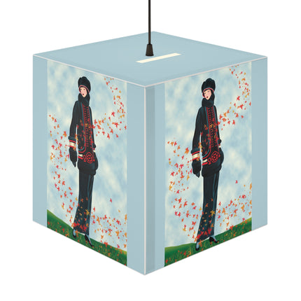 Elegance in Autumn Light Cube Lamp