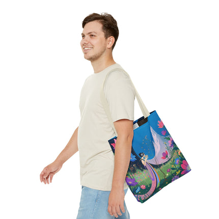 🌸🏔️ The Lady Of The Mountain Garden Tote Bag – Art Deco Floral Fantasy