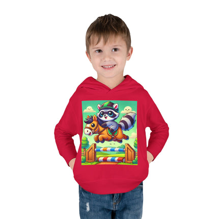 Raccoon Rider Toddler Pullover Fleece Hoodie