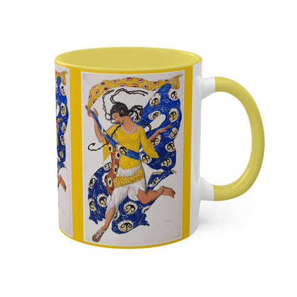 The Butterfly (Costume Design for Anna Pavlova) by Leon Bakst Colorful Mugs, 11oz