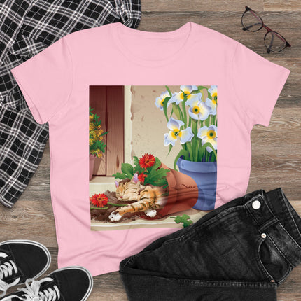 Blooming Serenity Women's Midweight Cotton Tee