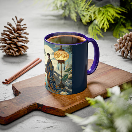 Moonlit Bridge Gentleman Colorful Mug – Imperial Serenity & Moonlit Harmony