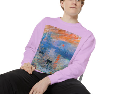 Sunrise by Claude Monet Unisex Garment-Dyed Sweatshirt