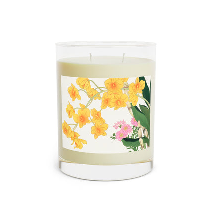 Golden Bow Orchid by Tanigami Kônan Scented Candle - Full Glass, 11oz - The White Tea & Fig, The Lavender & Sage, and The Ocean Mist & Moss