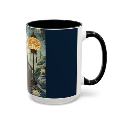 Moonlit Bridge Gentleman Colorful Mug – Imperial Serenity & Moonlit Harmony