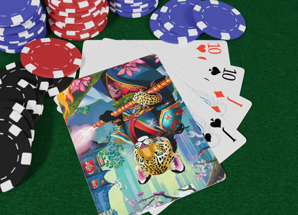 Cyberpunk Leopard Playing Cards