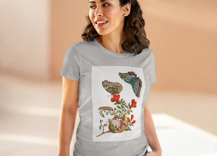 Blue Butterflies and Pomegranate Cotton Tee