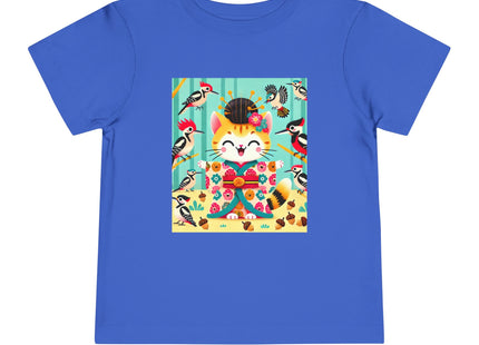 Geisha Kitten in the Woodpecker Grove Toddler Short Sleeve Tee