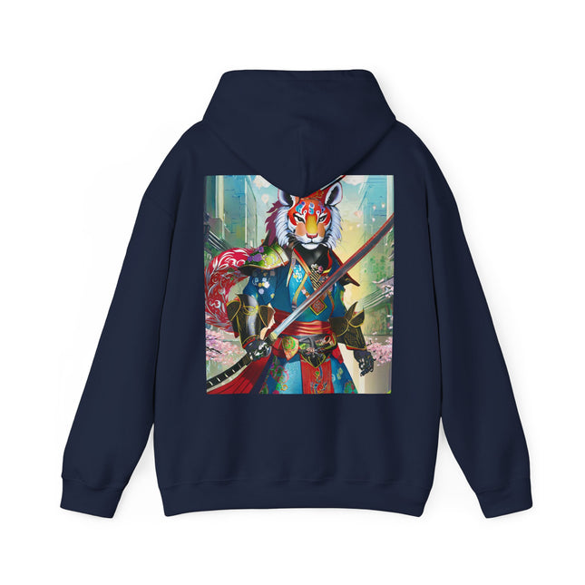 Cyberpunk Samurai Tiger – Heavy Blend™ Hooded Sweatshirt