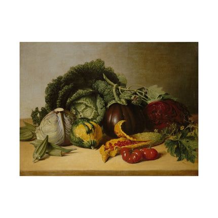 Still Life, Balsam Apple, and Vegetables by James Peale Matte Horizontal Posters
