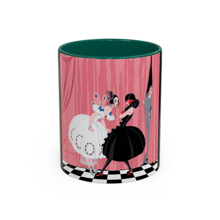 The Ladies Behind The Velvet Curtain Colorful Mugs – Art Deco Theatrical Elegance
