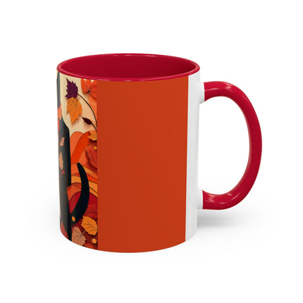 Siamese Cat at an Autumn Harvest Fair Colorful Mugs (11oz, 15oz)