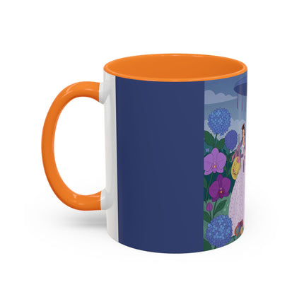The Lady Of The Garden Tea Party Colorful Mugs – Art Deco Floral Elegance