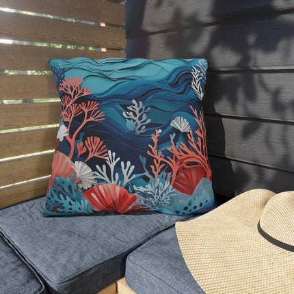 Enchanting Underwater Scene Outdoor Pillows