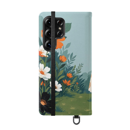 🌼🖤 The Ladies Of The Garden Promenade Flip Case – Art Deco Floral Fashion