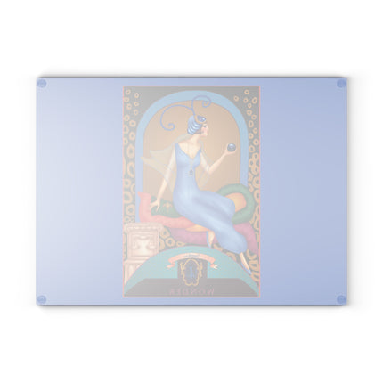 September & Sapphire Zodiac Glass Cutting Board