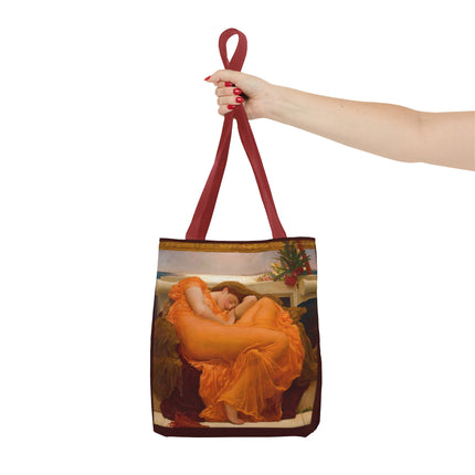 Flaming June by Frederic Leighton Tote Bag (AOP)
