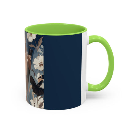 🌸✨ The Midnight Magnolia Masquerade Colorful Mug – Art Deco Nocturne