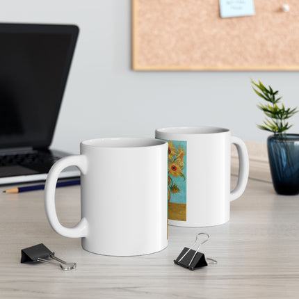 Vase with Twelve Sunflowers by Vincent van Gogh Ceramic Mug (11oz, 15oz)