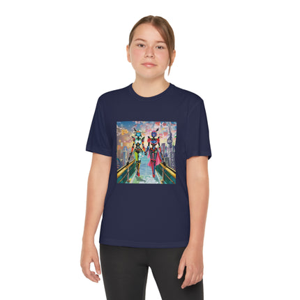Cyber Punk Robot Models Youth Competitor Tee