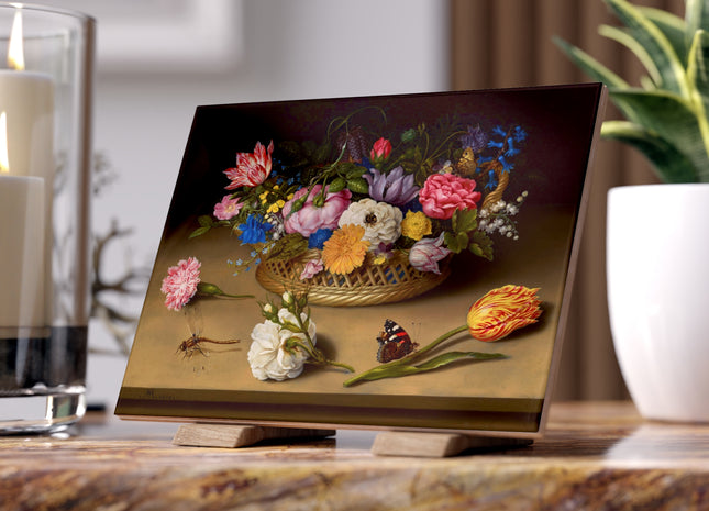 Flower Still Life by Ambrosius Bosschaert Ceramic Tile
