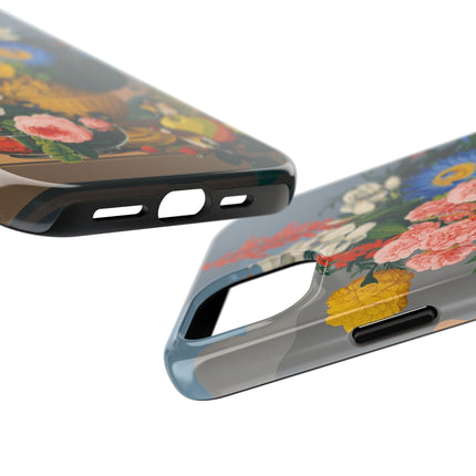 🌺🐦 The Garden Of Golden Birds Phone Case – Art Deco Floral Elegance
